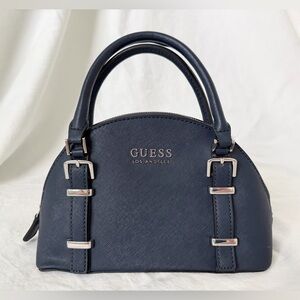 GUESS Navy Blue Dome Satchel Purse | Cross Body | Like New